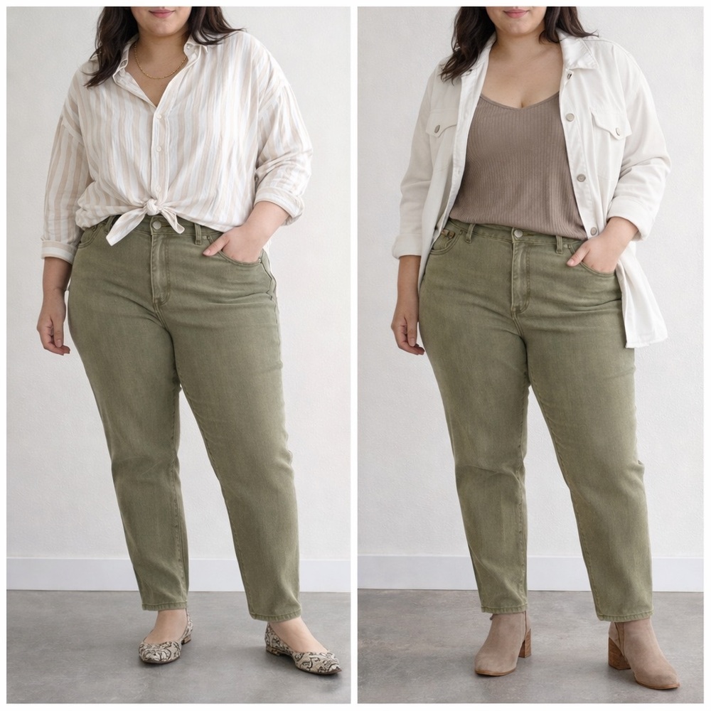 Martha Stewart Sage Mid Rise Skinny Jeans